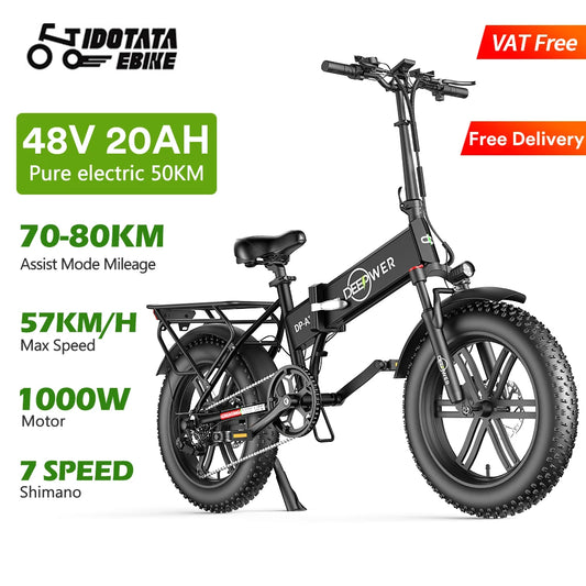 IDOTATA Folding Electric Mountain Bike